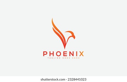 Phoenix logo Design Template Vector Graphic Branding Element.