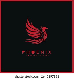 Modelo de design do logotipo Phoenix. Ilustração de vetor