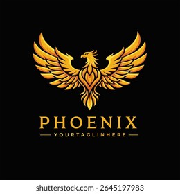 Phoenix logo design template. Vector Illustration