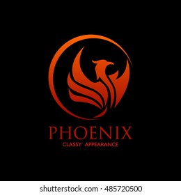 Phoenix logo design template. Vector Illustration