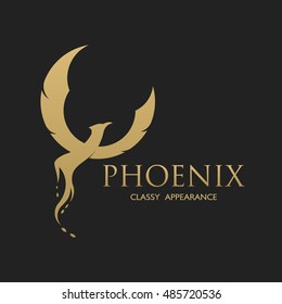Phoenix logo design template. Vector Illustration