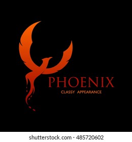 Phoenix logo design template. Vector Illustration