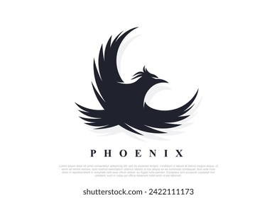 Phoenix logo design unique concept Premium Vector