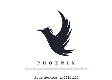 Phoenix logo design unique concept Premium Vector
