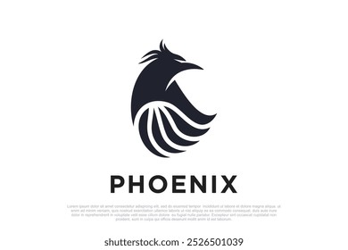 Phoenix logo design unique concept Premium Vector