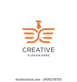 Phoenix logo design vector with creative modern idea style
