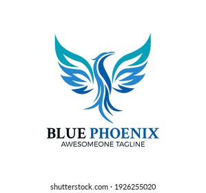 Phoenix logo design vector illustration