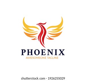 Phoenix logo design vector illustration