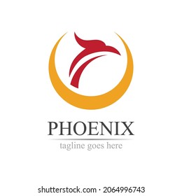 Phoenix logo design vector illustration