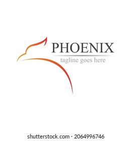 Phoenix logo design vector illustration