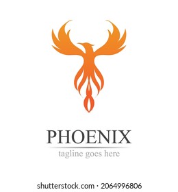 Phoenix logo design vector illustration