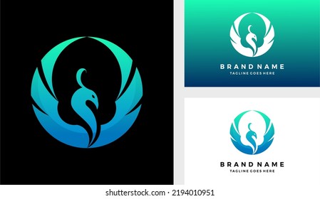 Phoenix logo design vector illustration