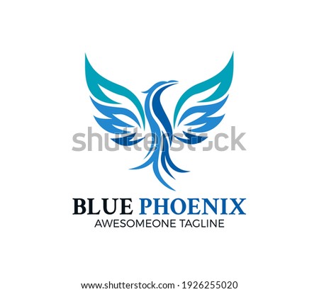Phoenix logo design vector illustration