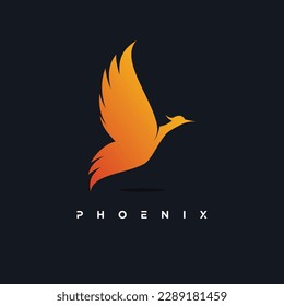 Phoenix logo design vector llustration unique concept Premium Vector Part 1