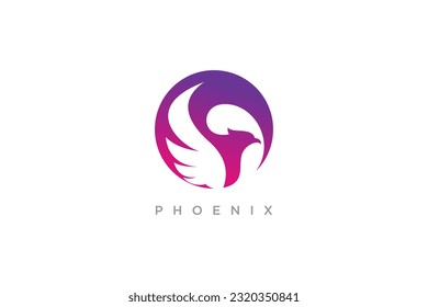 Phoenix logo design vector with modern creative concept