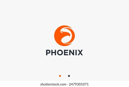 phoenix logo design vector silhouette illustration