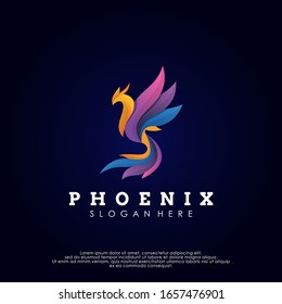 Phoenix Logo Design Vector Template. Modern Design. Phoenix Logo. Vector Illustration