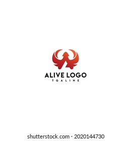 phoenix logo design vector template.