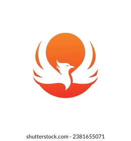 Phoenix logo design vector template.