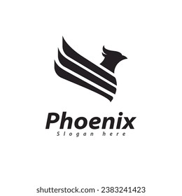 Phoenix logo design vector template.
