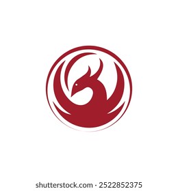 Modelo de vetor de design de logotipo Phoenix, ilustrações para ícones ou logotipos