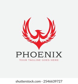 Modelo de vetor de design de logotipo Phoenix 