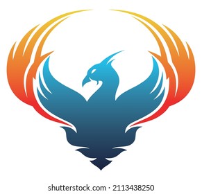 Phoenix Logo Phoenix Designed Spread Wings Stock Vector (Royalty Free ...