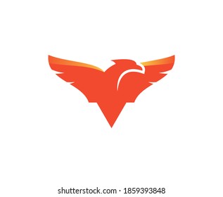 Phoenix logo falcon vector icon 