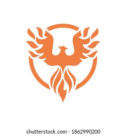 Phoenix logo. Fire Bird vector