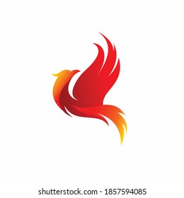 Phoenix Logo Fire Concept Stock Vector (Royalty Free) 1857594085 ...