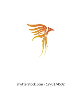 Phoenix Logo flying bird abstract design vector template. eagle eagle soaring eagle concept icon Logotype.