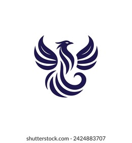 Phoenix Logo fliegende Vogel abstrakte Design Vektor-Vorlage.