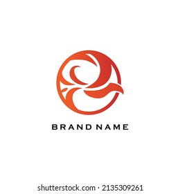 Phoenix Logo flying bird design vector. Eagle falcon icon