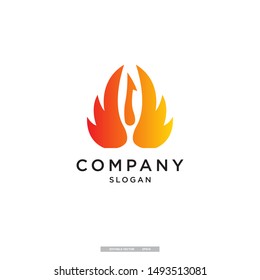 phoenix logo flying logo vector design template