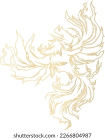 phoenix logo with golden color for esport team