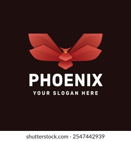 ilustração do ícone de vetor de gradiente do logotipo Phoenix