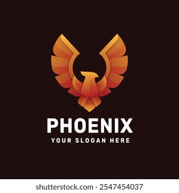 ilustração do ícone de vetor de gradiente do logotipo Phoenix