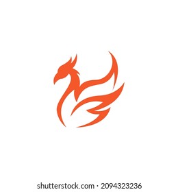 Phoenix logo icon design template vector illustration