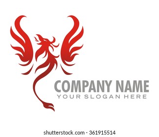 phoenix logo icon vector