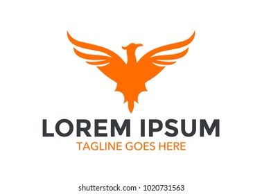 phoenix logo. icon. vector illustration. simple and editable
