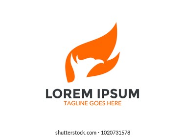 phoenix logo. icon. vector illustration. simple and editable