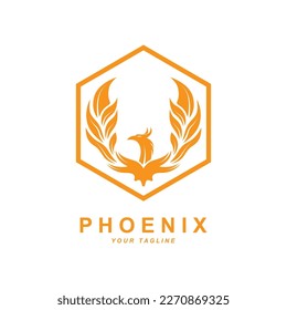 Icono del logotipo de Phoenix, ilustración vectorial, diseño de plantillas, empresa de marca