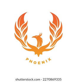 Phoenix logo icon, vector illustration, template design, brand company