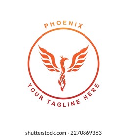 Icono del logotipo de Phoenix, ilustración vectorial, diseño de plantillas, empresa de marca