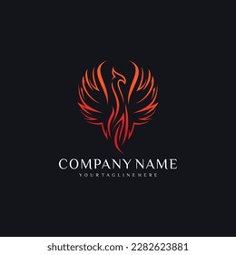 phoenix logo icon vector illustration template design