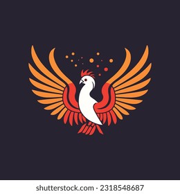 Phoenix Logo Illustration Vector Design Template