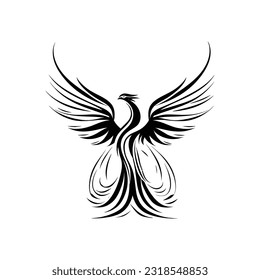 Phoenix Logo Illustration Vector Design Template