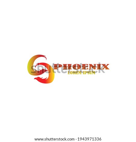 phoenix logo letter G D for business