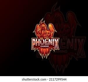 Phoenix Logo Mascot Vector. Phoenix Charter Logo For E-Sports Team 