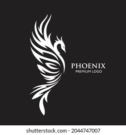 Phoenix logo of mythological bird vector illustration